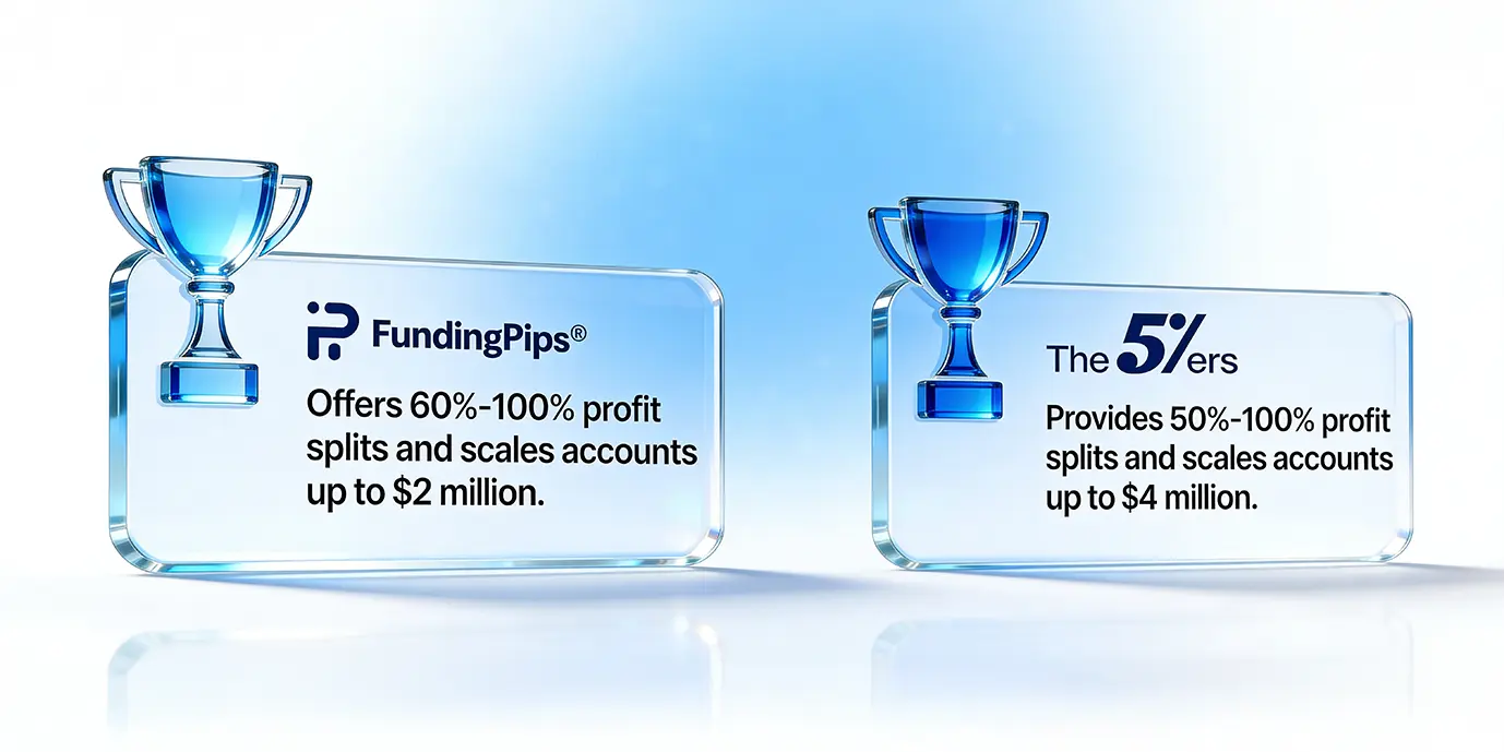 Profit Splits and Scaling Potential in FundingPips and The5ers
