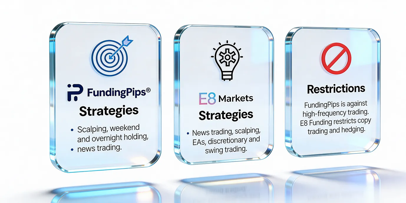 What Trading Strategies Are Allowed By FundingPips and E8 Funding